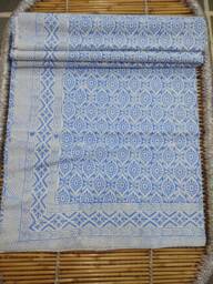 "Hand Block Print Cotton Bed Sheet Indian Bedspread Throw - 90""x108"
