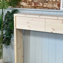 Santi // Unfinished Diy Scandinavian Entryway Console Table/Radiator Cover With False Drawers - thumbnail 2