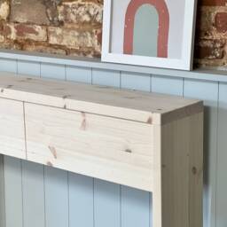 Santi // Unfinished Diy Scandinavian Entryway Console Table/Radiator Cover With False Drawers - thumbnail 3