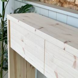Santi // Unfinished Diy Scandinavian Entryway Console Table/Radiator Cover With False Drawers - thumbnail 4