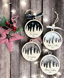 Custom Engraved Ornament, Christmas Family Handmade Gift