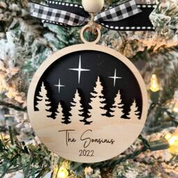 Custom Engraved Ornament, Christmas Family Handmade Gift - thumbnail 3