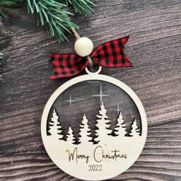 Custom Engraved Ornament, Christmas Family Handmade Gift - thumbnail 4