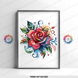 Tattoo Artist Prints - Set Of 3 Shop Posters - Watercolour Wall Art Definition Quote Colourful Artwork Gifts - thumbnail 2