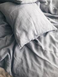 20x28 Inches Simple Linen Pillow Home, Bedroom Decor, Body Cover, Farmhouse Pillow, Throw Pillows, Floor Denim Bedding - thumbnail 1