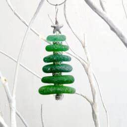 Personalized Genuine Sea Glass Christmas Tree Ornament/2025 Ornament/Custom Ornament/Gift For Her/Unique Gift/4C - thumbnail 3