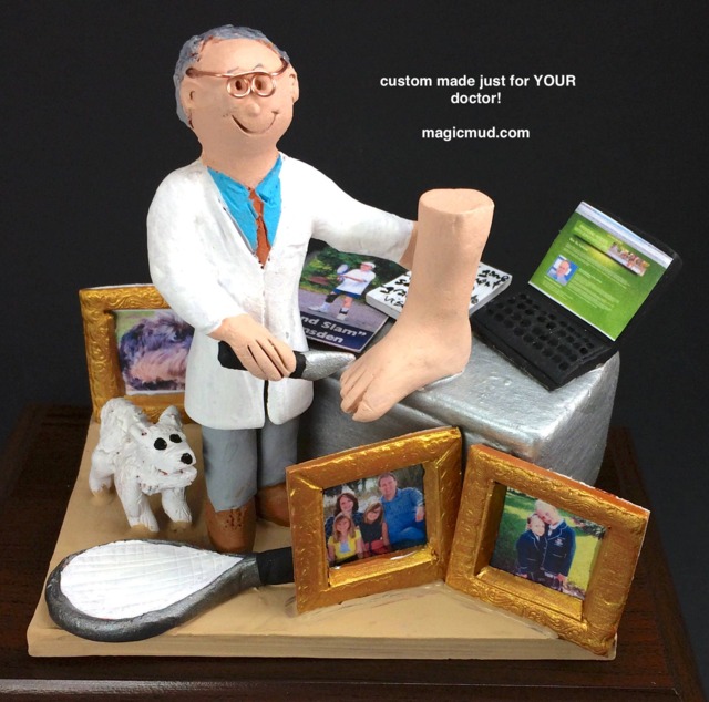 Podiatrist's Custom Made Figurine, Personalized Foot Doctor's Gift - Podiatrist Graduation Surgeon Dr - image 1