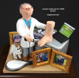 Podiatrist's Custom Made Figurine, Personalized Foot Doctor's Gift - Podiatrist Graduation Surgeon Dr - thumbnail 1
