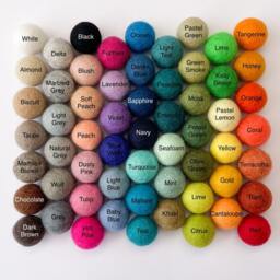 Custom Colour Felt Ball Curtain Tie Backs - Pom Hold Design Your Own Ties Nursery Decor Baby Gift Colourful Pull - thumbnail 2