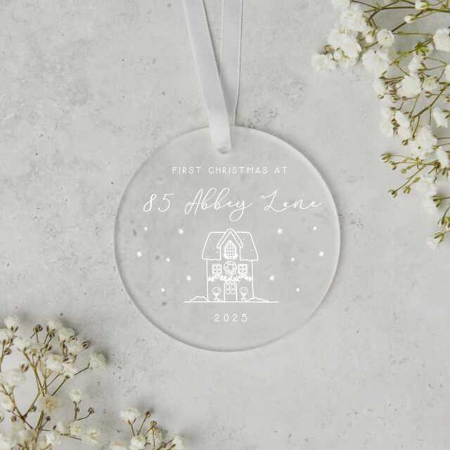 First Home Personalised Frosted Christmas Ornament New Gift - in 2025 - image 1