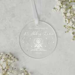 First Home Personalised Frosted Christmas Ornament New Gift - in 2025 - thumbnail 1