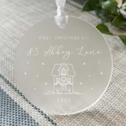First Home Personalised Frosted Christmas Ornament New Gift - in 2025 - thumbnail 3