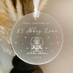 First Home Personalised Frosted Christmas Ornament New Gift - in 2025 - thumbnail 2