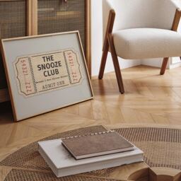 Funny Wall Art Print The Snooze Club Because 5 More Minutes Matters Poster Homebody Trendy - thumbnail 2
