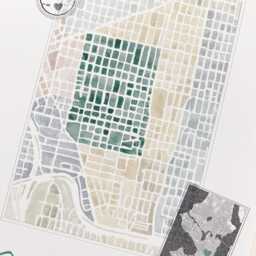 Cherry Hill Seattle Neighborhood Map Watercolor Print Washington City Block Plan - Art Print Central Wall Local Realtor Gift - thumbnail 4