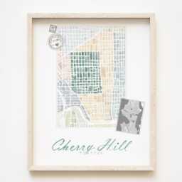 Cherry Hill Seattle Neighborhood Map Watercolor Print Washington City Block Plan - Art Print Central Wall Local Realtor Gift - thumbnail 1