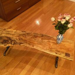 Sold . Live Edge Silver Maple Long Coffee Table Sold - thumbnail 2