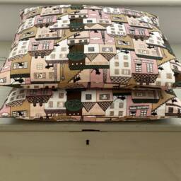 Christmas Gifts Double Sided Eiffel Tower Cat Pillow Cover French Townhouse Linen Cushion Sham - thumbnail 3