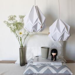 Elegant Origami Lamp Snow White Scandinavian Pendant Light - thumbnail 3