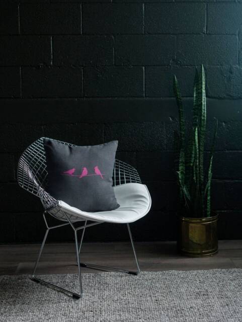 Three Birds - I - Throw Pillow, Trendy Colors, Decorative Accent Pillow 18 - image 1