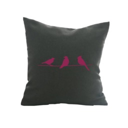 Three Birds - I - Throw Pillow, Trendy Colors, Decorative Accent Pillow 18 - thumbnail 3
