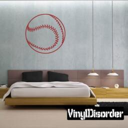 Baseball Ball Vinyl Wall Decal Or Car Sticker - Baseballst020Et - thumbnail 1