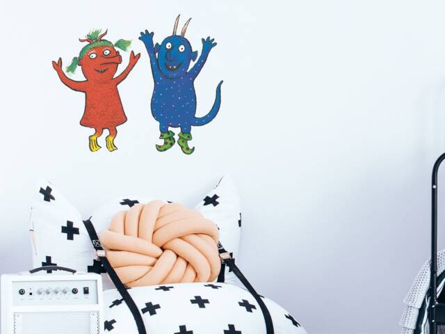 The Smeds & The Smoos Wall Sticker, Janet Bill Jumping Decal, Gruffalo Friends Sticker - image 1