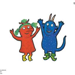 The Smeds & The Smoos Wall Sticker, Janet Bill Jumping Decal, Gruffalo Friends Sticker - thumbnail 2