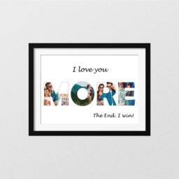 Personalized Photo Collage Print I Love You More Gift - thumbnail 2