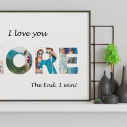 Personalized Photo Collage Print I Love You More Gift - thumbnail 3