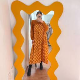 Curvy Full Length Floor Mirror - Wavy Asymmetrical Design