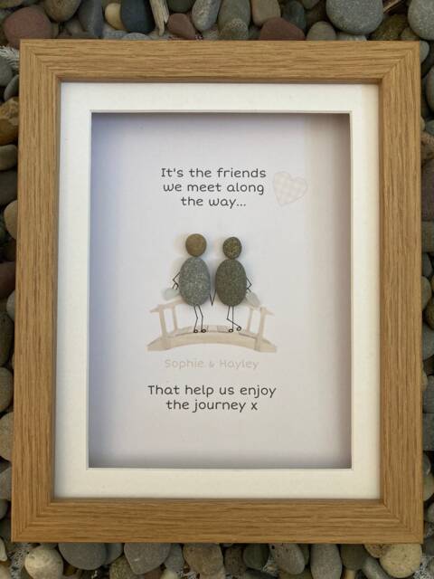 Friend Pebble Picture. Best Friend Art With Bridge - image 1