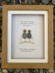 Friend Pebble Picture. Best Friend Art With Bridge - thumbnail 1
