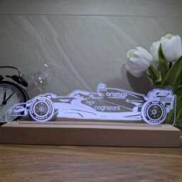 Aston Martin Led Night Light, Gifts For Him, Her, Dad Gift, Mum F1 Lights, Bedroom Light - thumbnail 2