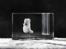 Lakeland Terrier , Crystal Pen Holder With Dog, Souvenir, Decoration, Limited Edition, Collection - thumbnail 1