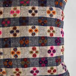 Handmade Cushion Cover, Embroidered Multicolour Turkish Cushion, Pillow, Decorative Kilim 24''x24''/60x60 cm - thumbnail 2