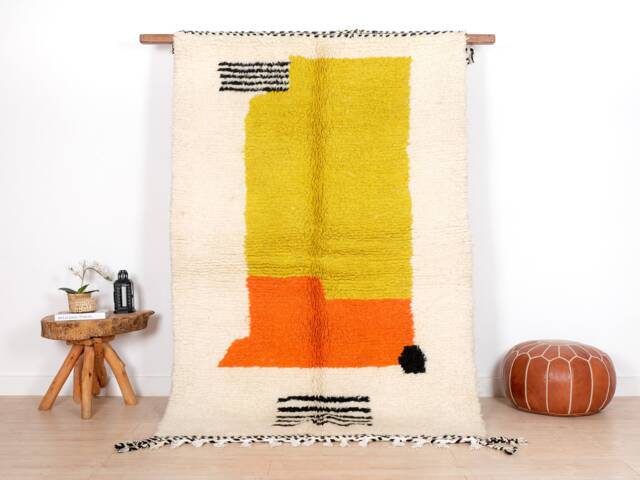 Authentic Moroccan Rug, Beni Ourain Rug 5x8 Ft - image 1