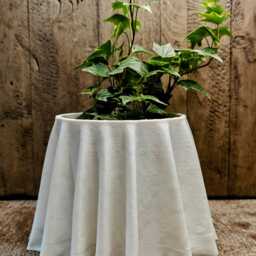 Cloth Effect Planter With Hidden Drip Tray - Modern Tabletop Plant Pot 3D Printed Decorative - thumbnail 2