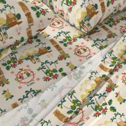 Aloha Sheets - Mid Century Tiki Resort By Morecandy_Shop Modern Hawaiian Cotton Sateen Sheet Set Bedding Spoonflower - thumbnail 2