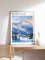 Whistler Ski Poster Canadian Landscape Travel Print - thumbnail 1