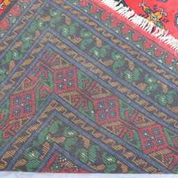 7x10 Large Afghan Rug, Turkmen Handmade Wool Traditional Tribal Area Oriental Red High Pile Soft Bedroom Rug 200x300 cm - thumbnail 4