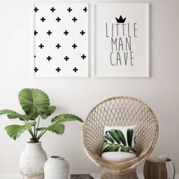 Little Man Cave Print Nursery Wall Art, Boys Room Decor - thumbnail 2