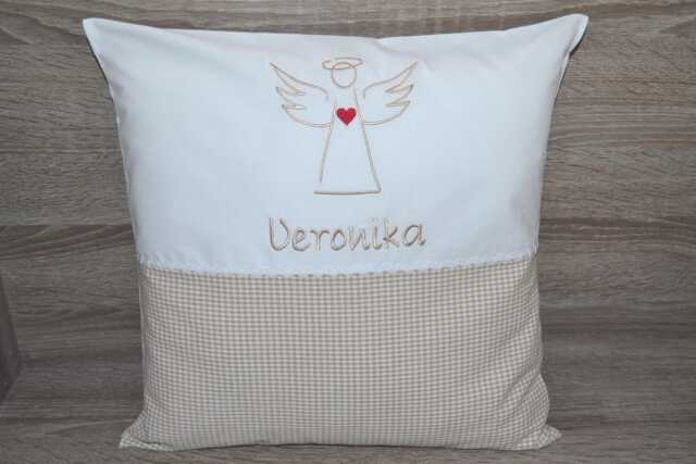 Guardian Angel Pillow 40 X cm, Guardian Pillow, Name Angel, Children's With Name, Baptism Birth - image 1
