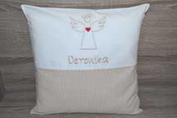 Guardian Angel Pillow 40 X cm, Guardian Pillow, Name Angel, Children's With Name, Baptism Birth - thumbnail 1