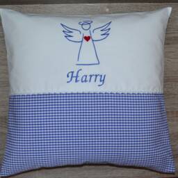 Guardian Angel Pillow 40 X cm, Guardian Pillow, Name Angel, Children's With Name, Baptism Birth - thumbnail 2