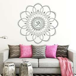 Mandala Wall Decal - Namaste Boho Stickers Yoga Studio Decor Maroccan Pattern Indian Art Mm8 - thumbnail 1