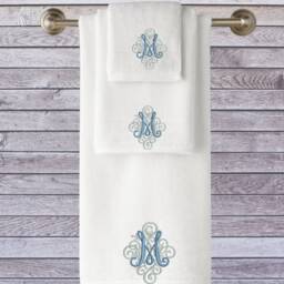 Personalised Monogram Embroidered Towels, All Letters Available, Face Cloth, Bath, Sheet, Soft & Absorbant - thumbnail 1