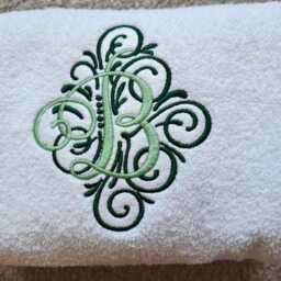 Personalised Monogram Embroidered Towels, All Letters Available, Face Cloth, Bath, Sheet, Soft & Absorbant - thumbnail 4