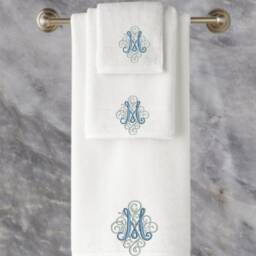 Personalised Monogram Embroidered Towels, All Letters Available, Face Cloth, Bath, Sheet, Soft & Absorbant - thumbnail 3