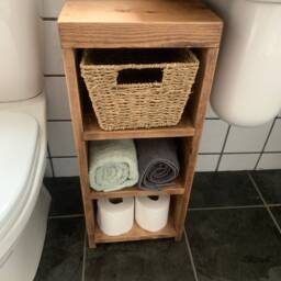 Handmade Rustic Wood Storage Cabinet With Seagrass Baskets - thumbnail 3